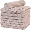 Microfibre Tea Towels,Thick, Soft, Super Absorbent and Lint Free Kitchen Towels, 45 x 65 cm, Pack of 8, Khaki