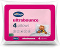 Silentnight Deluxe Ultrabounce Pillows 4 Pack – Pack of 4 Medium Support Pillows for Back, Front and Side Sleepers with Deluxe Fibres Ensuring Superior Comfort – Machine Washable