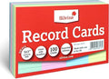 Silvine 5x3" Multi-Coloured Record Cards - Lined with Headline, 100 Cards per Pack. Ref 553AC (127 x 76mm)
