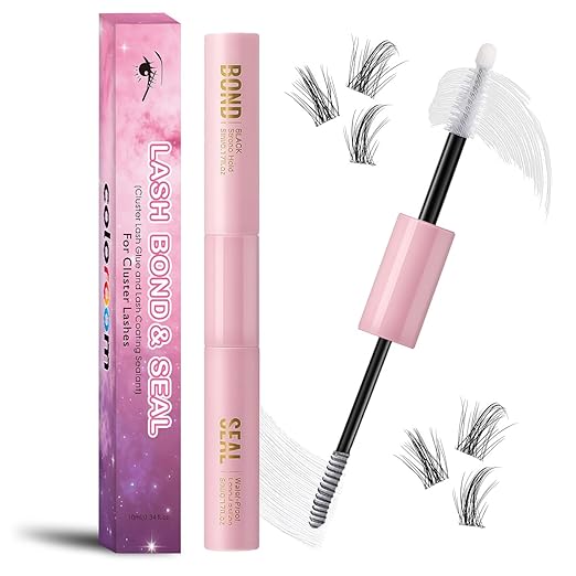 Eyelash Glue Bond and Seal Lash Glue 2 in 1 for Individual Cluster DIY Eyelash Extensions Super Strong Hold Eyelashs Adhesive White Lashes Glues Clear