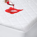 King Size Waterproof Mattress Protector,Bamboo Mattress Pad Cover Fitted Deep Pocket,3D Air Fabric Breathable Bed Mattress Cover Matress Protector King Size Soft & Noiseless White