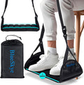 Flat Travel Foot Rest Portable Adjustable Folding Hanging Foot Hammock - for Airplane, Office, Under Desk, Car, Home Relaxing Soft Padded in Flight Anti Swelling - by BlueSkye