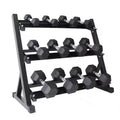 Dumbbell Rack Weight Stand Storage Hex 3 Tier Wide Heavy Duty Home Gym