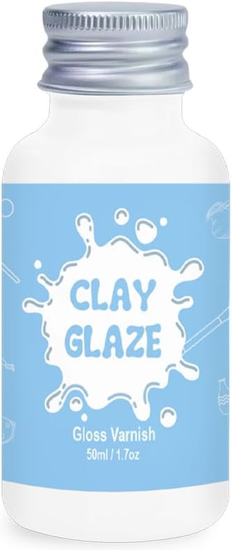 50ml Air Dry Clay Glaze，Air Dry Clay Varnish for Airdry Clay，Clay Varnish for Air Drying Clay Can Used to Prevent Clay Cracking, Scratches, and Wear,It Can Also Having a Glossy Glaze Effect (Gloss)
