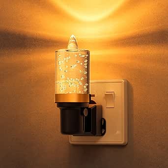 LOHAS-LED Plug in Light with Dusk to Dawn Sensor, LED Candles Nightlight 0-100LM, Amber Night Light Plug in Wall for Kitchen, Hallway, Bedroom