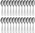 Teaspoons Set of 24, 6 inch Stainless Steel Tea Spoons, Food Grade Cutlery Spoons Set for Tea, Coffee, Use for Home, Kitchen, Restaurant, Dishwasher Safe