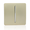 Trendi 1 Gang 2 Way Artistic Modern Glossy 10 Amp Rocker Tactile Light Switch Champagne Gold