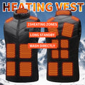 Rechargeable Heated Vest Men Women 15-Zone Electric Heating Jacket Washable