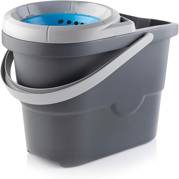 Minky Vortex Bucket with Wringer, Heavy Duty Mop Squeezer, Detachable Wringer, Sturdy Carry Handle, Pouring Spout, Floor Cleaning Bucket, Cleaning Products