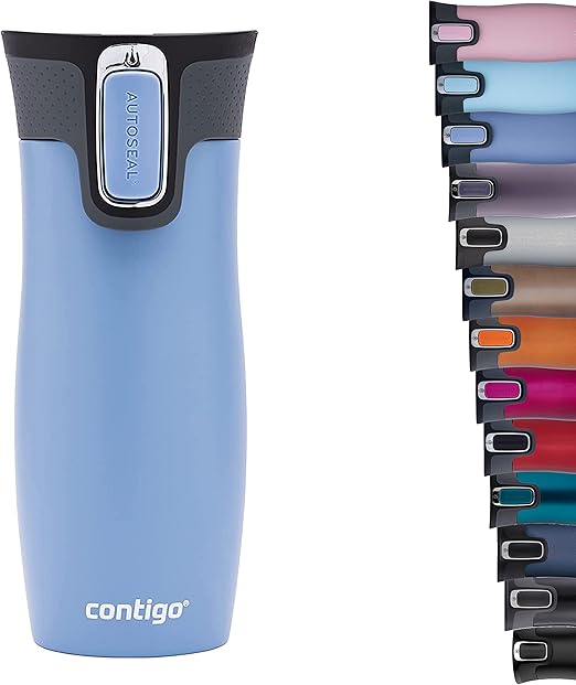Contigo West Loop Autoseal Travel Mug, Stainless Steel Thermal Mug, Vacuum Flask, Leakproof Tumbler, Coffee Mug with Easy-Clean Lid