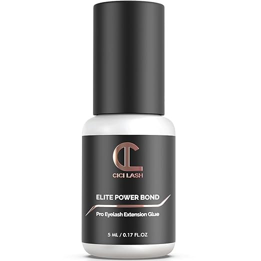 Elite Power Eyelash Extension Glue For Professionals - Maximum 8 Week Retention / 1-2 Second Drying Time Semi Permanent Individual/Volume Lash Extension Glue with Deep Black Color - Latex Free 5ml