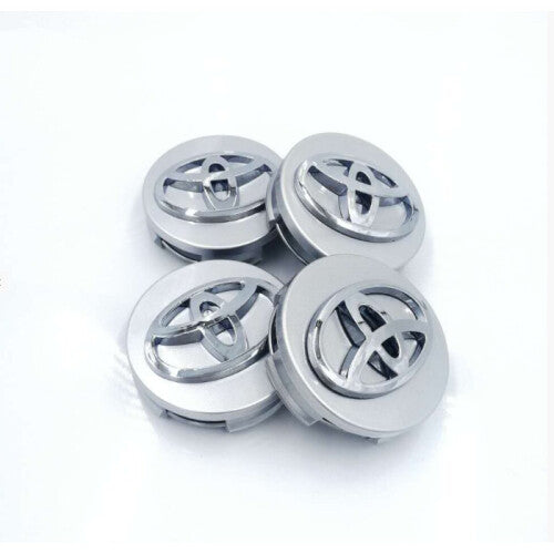 4X Toyota Wheel Rims Center Caps Silver/Chrome Logo 62Mm Camry
