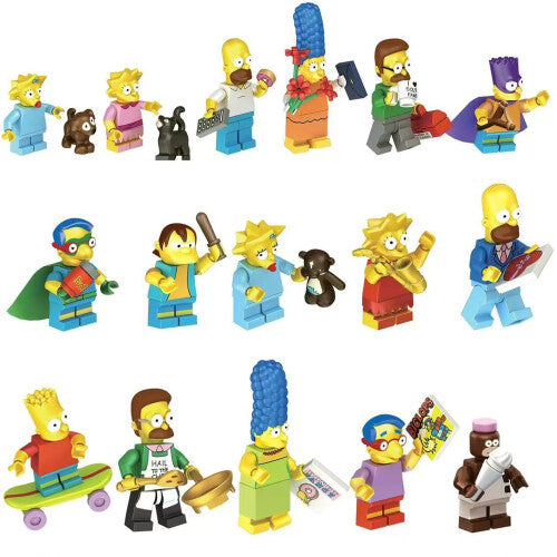 16SET The Simpsons Minifigure Fit Lego Building Block Kids Toy UK Priority in Delivery