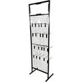 Retail Shop Display Stand Black Gridwall Mesh Panel + 20 Black Hooks