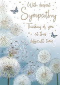 Sad Loss - Gold Foiled Deepest Sympathy Card - Thinking of You