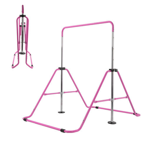 Kid Gymnastics Training Bar Child Home Gym Foldable Height Adjustable