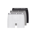 (M) Hugo Boss 3 Pack OF STRETCH-COTTON BOXER BRIEFS - Black / White / Grey
