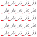 25x Single Pegboard Hooks 50mm Wall Retail Display Shop Peg Fits 25mm