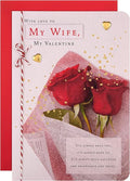 Hallmark Valentines Card for Her, Wife - Traditional Red Roses Design with Romantic Verse