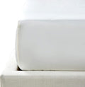 NTBAY 500 Thread Count 100% Egyptian Cotton Double Fitted Sheet, Super Soft Cozy and Breathable Deep 12" / 30cm Fitted Bed Sheet, White