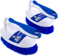 MR.SIGA Heavy Duty Scrub Brush with Comfortable Grip, Cleaning Brush for Bathroom, Shower, Sink, Floor, 2-Pack