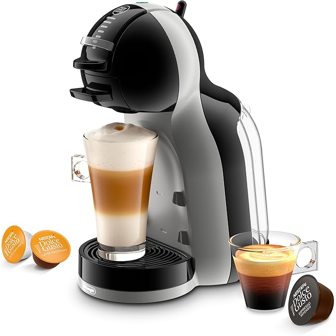 Nescafé Dolce Gusto by Automatic Coffee Machine Pod Coffee Machines De'Longhi Coffee Mini Me EDG155.BG Pod Coffee Machine And Other Automaic Drinks - Black & Artic Grey