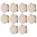 10X 6in Hand Held Tambourine Drum Bell Metal Jingles Percussion Musical Toy for KTV Party Kids Games