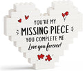 Valentine Day I Love You Gifts for Her, Him, Girlfriend, Boyfriend, Building Blocks Puzzle Plaque, Anniversary Birthday Valentine Present for Wife, Husband, Fiance, Romantic I Love You Plaque