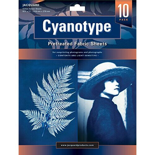 Jacquard Cyanotype Pretreat Fabric Shts 10Pk