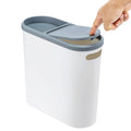 Narrow Plastic Waste Bin With Lid Slim Bathroom Toilet Trash Can