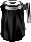 Russell Hobbs Kettle, Brontë Black, Stylish Matte Design with Chrome Accents, Perfect Pour Spout, 360° Base With Cord Storage, Easy Open Lid, 1.7L Capacity, 3000W