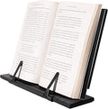 H&S Recipe Book Stand – Adjustable Text or Recipe Book Holder – Stand for Display or Desk – Metal Cookbook Rest – Bound Document Holder – Space-Saving Design with 7 Angles