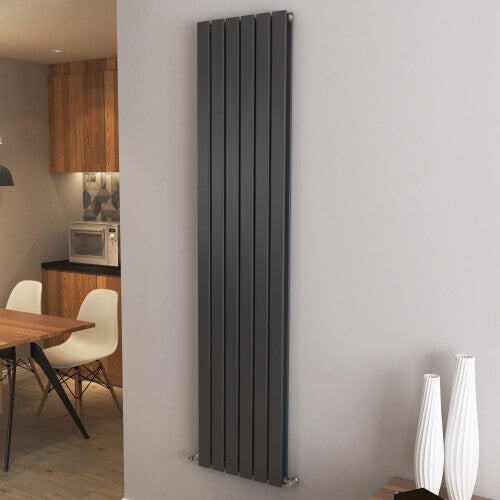 (1800x408mm Double) Vertical flat radiator anthracite all sizes