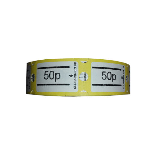ClubKing Ltd Roll Tickets, 50p