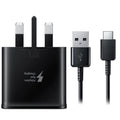 Official Samsung 15W Super Fast Charging USB Plug and USB-C Cable-Black