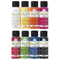 FolkArt Brush-On Fabric Acrylic Paint Beginner Set (8x2oz) - Flexible, Permanent, Machine-Washable on Fabric - FAB8SET