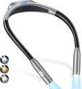 Gritin Neck Reading Light Rechargeable, Book Light Lamp with Memory Function for Reading at Night, 3 Eye-Protecting Modes - Stepless Dimming, Long Battery Life, Comfortable & Flexible -Grey