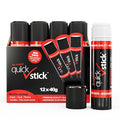 Glue Stick Pack of 12 x 40g Multipack Strong Hold Original Quality Adhesive Safe Glue Sticks for School & Children, Crafting Glue, Scrapbooking, Office, School supplies and Much More