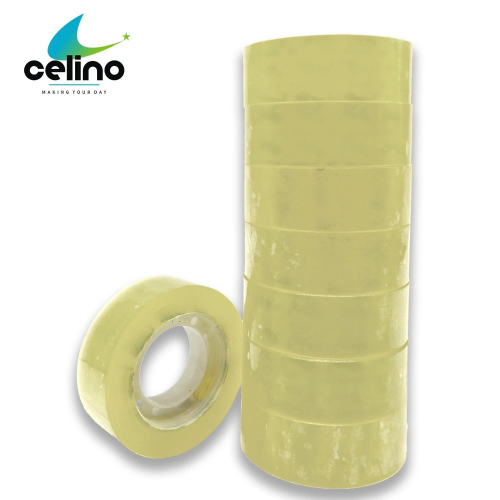8 x Clear Tape Roll Celino Cellotape Rolls 18mm x 30 Meters
