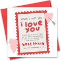 Romantic Valentines Day Card for Him or Her - Valentine's Day Cards for Girlfriend, Boyfriend, Husband or Wife - Valentine's Day Card for Fiance Fiancee - Best Thing Ever