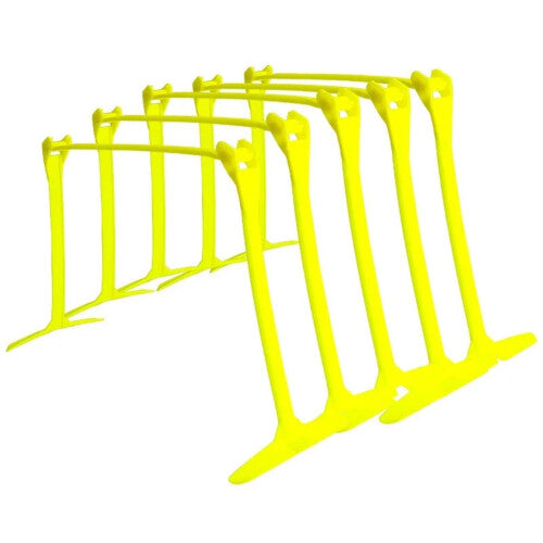 Speed Training Hurdle Set of 5 Portable Collapsible Agility Training Obstacles Fluorescent Green Outdoor Fitness Equipment
