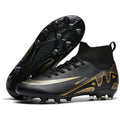 (2309blacka, 5.5 Women/5.5Men) BangKen Men Women Soccer Shoes Boys Gold-Soled Spikes Football Shoes Student Grass Training Shoes Outdoor Football Boots Unisex
