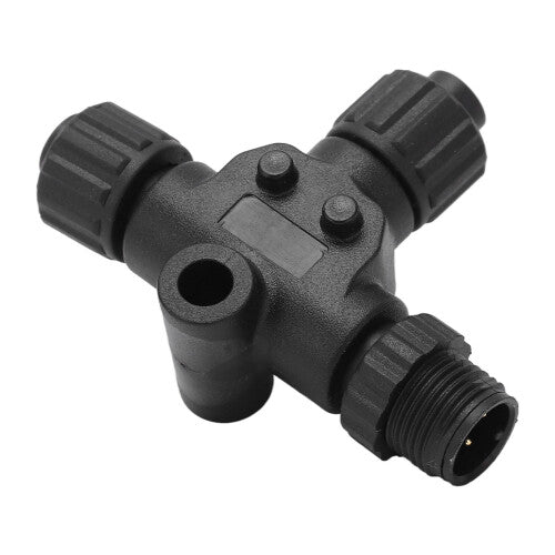 for NMEA 2000 T Connector 3 Port 5Pin M12 Thread IP67 Waterproof for Garmin Networks