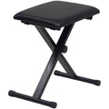 Double Braced X-Frame Music Stand & Chair - Portable, Height-Adjustable Keyboard/Drum Stool