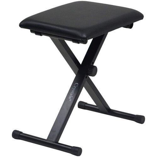 Double Braced X-Frame Music Stand & Chair - Portable, Height-Adjustable Keyboard/Drum Stool