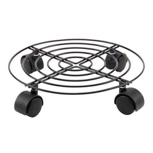 3 Pcs Plant Pot Round Wheels Mover Trolley Caddy Garden Plate Stand