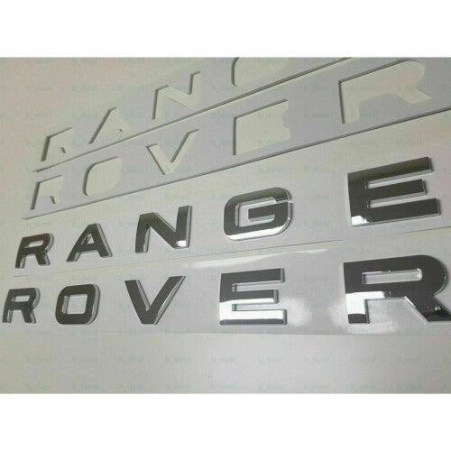 CHROME FOR RANGE ROVER HOOD BONNET REAR TRUNK STICKER LETTER DECAL