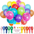Jaunty 50pk Happy Birthday Balloons Colourful Latex Party Essentials for Women, Kids, Boys, Girls - Arch, Games, Banners, Baby Shower Decorations, Gender Reveal, Engagement Durable Long-Lasting