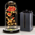 Galaxy Rose for Her, Light Up Rose Flowers, Artificial Flower Rose Gift for Women Mom Wife Lover Daughter, Rose Flower in Glass Dome Present for Wedding, Birthday, Anniversary