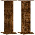 (smoked oak, 30 x 30 x 80 cm) vidaXL Speaker Stands Living Room Speaker Floor Stand 2 pcs Engineered Wood